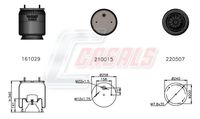 CASALS B1151 - Fuelle, suspensión neumática