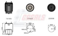 CASALS B1180 - Fuelle, suspensión neumática