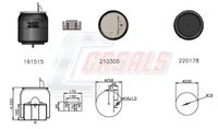 CASALS B2810 - Fuelle, suspensión neumática