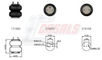 CASALS B2537 - Fuelle, suspensión neumática