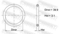 FEBEST 16400-011 - Junta, brida de refrigerante