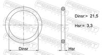 FEBEST 02400-022 - Junta, brida de refrigerante