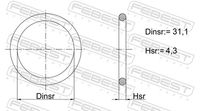 FEBEST 03400-001 - Junta, brida de refrigerante