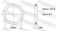 FEBEST 03400-008 - Junta, brida de refrigerante