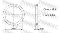 FEBEST 25400-002 - Junta, brida de refrigerante