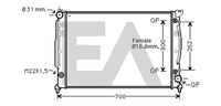 EACLIMA 31R02085 - Radiador, refrigeración del motor