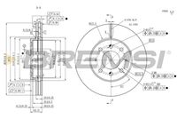 BREMSI CD8163V - Disco de freno