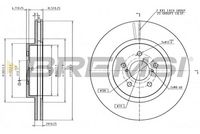 BREMSI CD8863V - Disco de freno