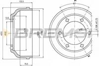 BREMSI CR5063 - Tambor de freno