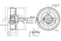 BREMSI CR5652B - Tambor de freno