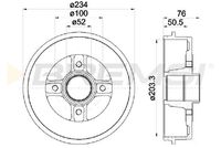 BREMSI CR5742 - Tambor de freno