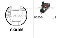 BREMSI GK0166 - Juego de zapatas de frenos