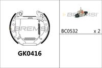 BREMSI GK0416 - Juego de zapatas de frenos