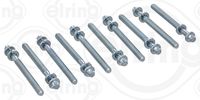 ELRING 453490 - Medida de rosca: M11<br>Paso de rosca [mm]: 1,5<br>Longitud [mm]: 128<br>cantidad de tornillos: 10<br>Perfil cabeza tornillo/tuerca: Torx exterior<br>