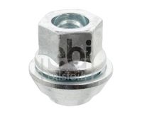 FEBI BILSTEIN 07176 - Lado de montaje: Eje trasero<br>Lado de montaje: Eje delantero<br>Espesor [mm]: 27,5<br>Rosca interior [mm]: M12 x 1,5<br>Material: Acero<br>Ancho de llave: 19<br>Diámetro exterior [mm]: 28,0<br>Perfil cabeza tornillo/tuerca: Hexágono exterior<br>Calidad/Clase: 8<br>Superficie: cincado<br>Fijación de las ruedas: Asiento cónico F<br>