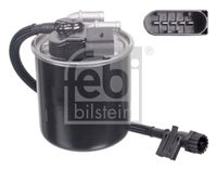 FEBI BILSTEIN 100474 - Tipo de filtro: Filtro de tubería<br>Tipo de filtro: sin tapón roscado de descarga de agua<br>Altura [mm]: 124<br>Diámetro exterior [mm]: 92<br>Peso [kg]: 0,41<br>Tipo de filtro: con calefacción del filtro<br>