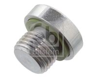 FEBI BILSTEIN 100546 - Longitud [mm]: 17<br>Diámetro exterior [mm]: 24<br>Tamaño de rosca exterior: M18 x 1,5<br>Long. de rosca [mm]: 9<br>Calidad/Clase: 6.8<br>Perfil cabeza tornillo/tuerca: Hexágono interior<br>Material: Acero<br>Superficie: cincado<br>Long. tornillo bajo cabeza [mm]: 12<br>Peso [kg]: 0,01<br>Artículo complementario / información complementaria 2: con junta tórica<br>Clase de caja de cambios: Transmisión automática<br>