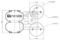 FEBI BILSTEIN 101268 - Fuelle, suspensión neumática