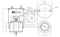 FEBI BILSTEIN 101302 - Fuelle, suspensión neumática