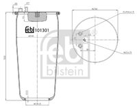 FEBI BILSTEIN 101301 - Fuelle, suspensión neumática