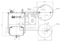 FEBI BILSTEIN 101358 - Fuelle, suspensión neumática