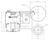 FEBI BILSTEIN 101739 - Fuelle, suspensión neumática