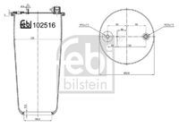 FEBI BILSTEIN 102516 - Fuelle, suspensión neumática