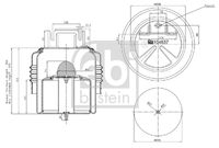 FEBI BILSTEIN 104537 - Fuelle, suspensión neumática