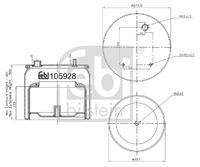 FEBI BILSTEIN 105928 - Fuelle, suspensión neumática