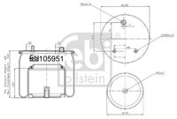 FEBI BILSTEIN 105951 - Fuelle, suspensión neumática