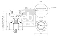 FEBI BILSTEIN 107169 - Fuelle, suspensión neumática