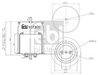 FEBI BILSTEIN 107305 - Fuelle, suspensión neumática