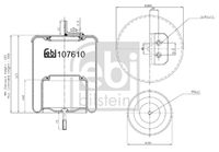 FEBI BILSTEIN 107610 - Fuelle, suspensión neumática