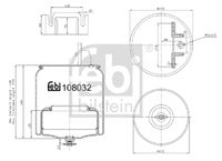 FEBI BILSTEIN 108032 - Fuelle, suspensión neumática