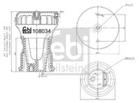 FEBI BILSTEIN 108034 - Fuelle, suspensión neumática