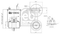 FEBI BILSTEIN 109042 - Altura [mm]: 112<br>Diámetro exterior [mm]: 92<br>Diámetro exterior [mm]: 20<br>Peso [kg]: 0,47<br>