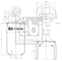 FEBI BILSTEIN 109086 - Fuelle, suspensión neumática