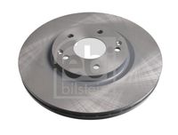 FEBI BILSTEIN 170698 - Lado de montaje: Eje delantero<br>Tipo de disco de frenos: ventilado<br>Número de orificios: 5<br>Homologación: E1 90R-02C0277/2171<br>Superficie: revestido<br>Procesamiento: altamente carbonizado<br>Diámetro exterior [mm]: 298<br>Espesor de disco de frenos [mm]: 23<br>Espesor mínimo [mm]: 21,4<br>Diámetro de centrado [mm]: 67<br>Altura [mm]: 37<br>