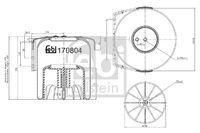 FEBI BILSTEIN 170804 - Fuelle, suspensión neumática