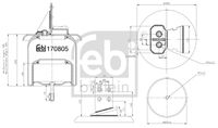 FEBI BILSTEIN 170805 - Fuelle, suspensión neumática