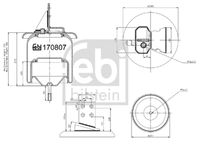 FEBI BILSTEIN 170807 - Fuelle, suspensión neumática