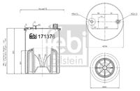 FEBI BILSTEIN 171376 - Fuelle, suspensión neumática