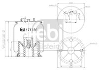 FEBI BILSTEIN 171756 - Fuelle, suspensión neumática