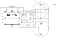 FEBI BILSTEIN 171760 - Fuelle, suspensión neumática