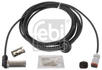 FEBI BILSTEIN 172358 - Número de conexiones: 2<br>Resistencia [Ohm]: 1150<br>Lado de montaje: Eje delantero, izquierda<br>Lado de montaje: Eje delantero, derecha<br>Longitud de cable [mm]: 2471<br>Peso [kg]: 0,112<br>Artículo complementario/Información complementaria: con grasa<br>Artículo complementario/Información complementaria: con casquillo<br>