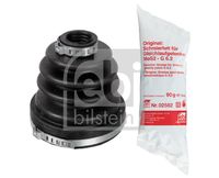 FEBI BILSTEIN 172651 - Lado de montaje: lado de engranaje<br>Lado de montaje: eje delantero, ambos lados<br>Altura [mm]: 86<br>Peso [kg]: 0,2<br>Material: Caucho<br>Tipo de articulación: Junta trípode<br>peso [g]: 200<br>Diám. int. 1 [mm]: 21<br>Diám. int. 2[mm]: 65<br>