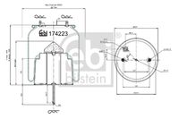 FEBI BILSTEIN 174223 - Fuelle, suspensión neumática