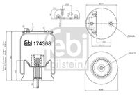 FEBI BILSTEIN 174368 - Fuelle, suspensión neumática