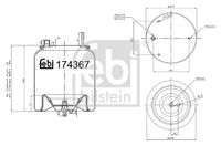 FEBI BILSTEIN 174367 - Espesor [mm]: 516<br>Espesor [mm]: 194<br>Diámetro exterior [mm]: 226<br>Diámetro exterior [mm]: 198<br>Tamaño de rosca exterior: M10 x 1,5<br>Tamaño de rosca exterior: M24 x 1,5<br>Tamaño de rosca exterior: M16 x 1,5<br>Lado de montaje: eje de avance no direccional<br>Peso [kg]: 7,55<br>Artículo complementario/Información complementaria: con biela<br>Material, pistones de rodamiento: Acero<br>Artículo complementario/Información complementaria: con pistón<br>