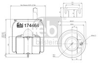 FEBI BILSTEIN 174464 - Fuelle, suspensión neumática